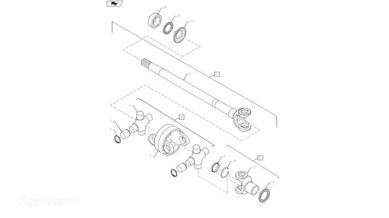 87325892 eje de toma de fuerza para New Holland T6090 T6070  tractor de ruedas