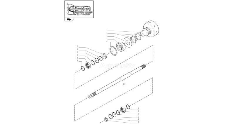 Obudowa sprzęgła  87718795 otra pieza de transmisión para New Holland T6010 tractor de ruedas